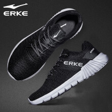 鸿星尔克（ERKE）跑步鞋3065正黑/正白  