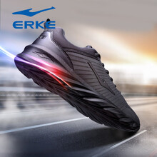 鴻星爾克（ERKE）跑步鞋正黑【皮面】 