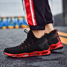 宅族部落男士高幫-黑紅 40