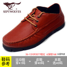 七匹狼（SEPTWOLVES）男士131093077桔紅 40