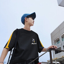 其他品牌 五分袖 男士T恤 3671黑色 