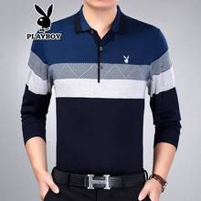 花花公子（PLAYBOY） 長(zhǎng)袖 男士T恤 998藍(lán)色長(zhǎng)袖 