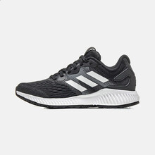 阿迪達斯（Adidas）跑步鞋BW0297一號黑色+亮白 
