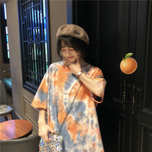 古萊登（GODLIKE） 扎染 短袖 T恤 女 圓領(lǐng)