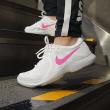 耐克（NIKE）跑步鞋908999-101白色粉紫標(biāo)女款 