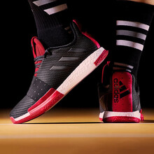 阿迪達(dá)斯（Adidas）籃球鞋黑紅G54767 