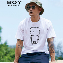 boylover 短袖 男士T恤 白色 守望熊 