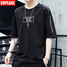 COPLAKE 五分袖 男士T恤 918黑色 