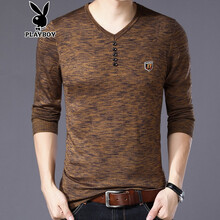 花花公子（PLAYBOY） 長袖 男士T恤 LXY2906 駝色 