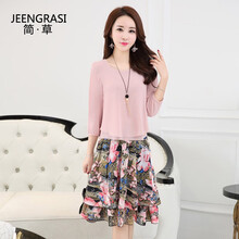 簡(jiǎn)草（jeengrasi） 花色 印花 連衣裙