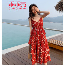乖乖殼（GUAIGUAIKE） 圓點(diǎn) 條紋 連衣裙