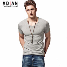 續(xù)點(diǎn)（XDIAN） 短袖 男士T恤 淺灰V領(lǐng) 