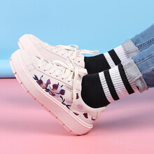 PUMA板鞋36781001米白色+紫色+粉紅色 36，37，38，39，35.5