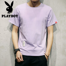 花花公子（PLAYBOY ESTABLISHED 1953） 短袖 男士T恤 淺紫色 MT01 