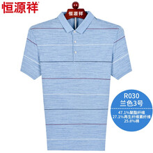 恒源祥 短袖 男士T恤 R030蘭色3號 