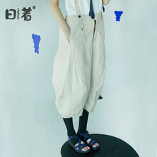 日著（rizhuo）  背帶褲 女 七分褲 休閑褲