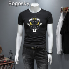 Rogosky 短袖 男士T恤 黑色 XL，4XL，L，XXL，M，XXXL