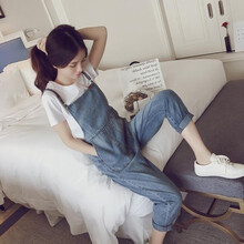菲尹夢  背帶褲 女 九分褲 休閑褲