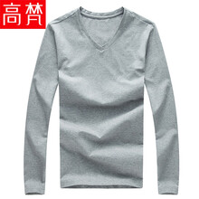 高梵（GOLDFARM） 長(zhǎng)袖 男士T恤 灰色 