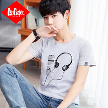 Lee Cooper 短袖 男士T恤 T15-灰色 