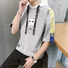 其他品牌 五分袖 男士T恤 362麻灰色 