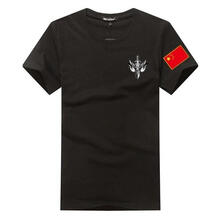 束鹿牛（SHULUNIU） 短袖 男士T恤 黑色戰(zhàn)狼 戰(zhàn)狼 