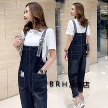 休閑背帶褲小腳褲女