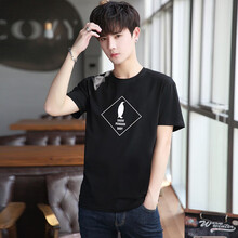 維杰斯（WINJEANS） 短袖 男士T恤 DT1804黑色 