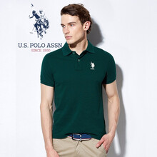 U.S. POLO ASSN. 短袖 男士T恤 墨綠-24804 