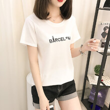 麗喬（liqiao） 刺繡，拼接，立體裁剪 短袖 T恤 女 圓領(lǐng)