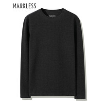 MARKLESS 長袖 男士T恤 圓領(lǐng)-深灰色 