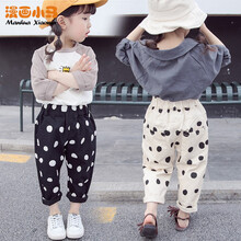 女童圓點(diǎn)運(yùn)動(dòng)褲