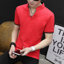 娅目（yamu） 短袖 男士T恤 红色 