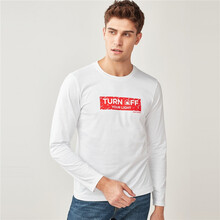 佐丹奴  長(cháng)袖 男士T恤 06標志白色 S