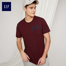GAP 短袖 男士T恤 深葡萄色 