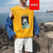 柏斐荻（BYPHYTEE） 無袖 男士T恤 黃色 
