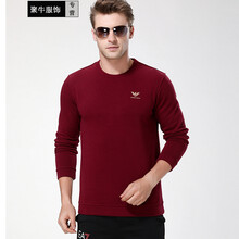 T ARMANI GIREDEARN 長(zhǎng)袖 男士T恤 紅色圓領(lǐng)長(zhǎng)袖T恤 