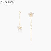 萱子飾品（xuanzi）耳環(huán)S925銀+合成鋯石+人造貓眼石，925銀