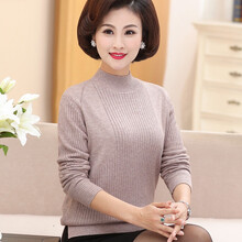 中年半高領(lǐng)女羊毛衫
