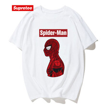 supretee 短袖 男士T恤 白色蜘蛛俠 