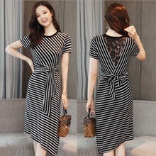 邁克史密斯（Michael Smith） 條紋 開(kāi)衩 連衣裙