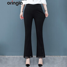 歐潤(rùn)娜（Oringla）  喇叭褲 女 九分褲 休閑褲