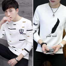 古萊登（GODLIKE） 長袖 男士T恤 1711白色+羽毛白色長袖 XL，L，XXXL，M，XXL