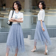 小賴(lài)猴（XIAOLAIHOU） 純色，字母 繡花，蕾絲拼接 連衣裙