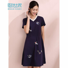 元素,新款,抽象,樣式,流行,趨勢(shì),裙子,藍(lán)色
