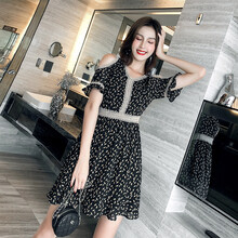 綠夕（REAXUR） 碎花 刺繡，拼接 連衣裙