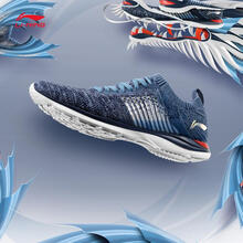 李寧（LI-NING）跑步鞋【超輕15】夜影藍(lán)/極光藍(lán) 