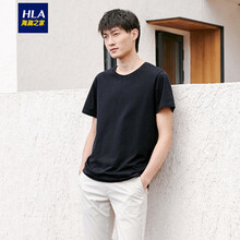 海瀾之家（HLA） 短袖 男士T恤 黑色07 