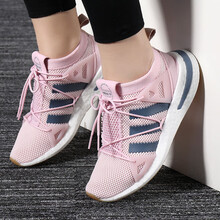 阿迪達(dá)斯（Adidas）跑步鞋CG6224/純粉/原青灰 