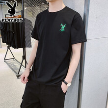 花花公子（PLAYBOY ESTABLISHED 1953） 短袖 男士T恤 PB19黑色 